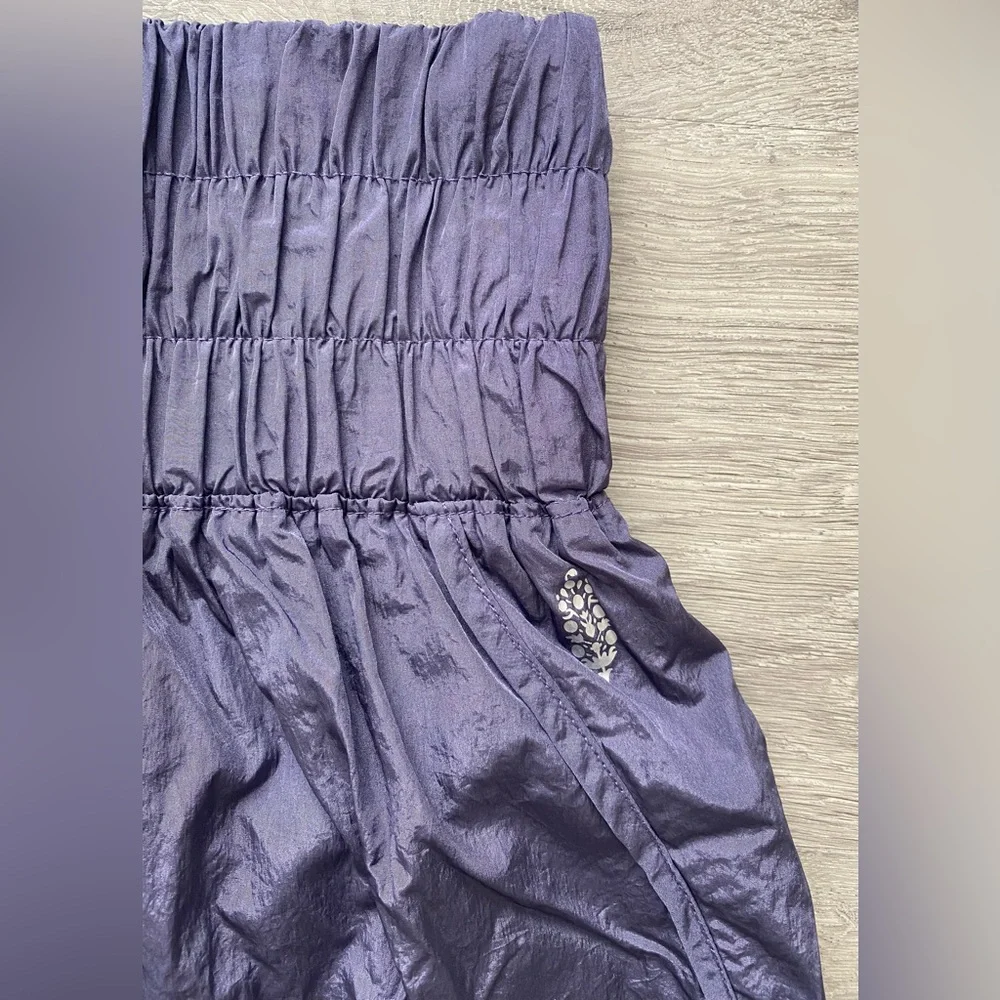 Free People  Blue High Rise The Way Home Shorts Lined Activewear Size Small